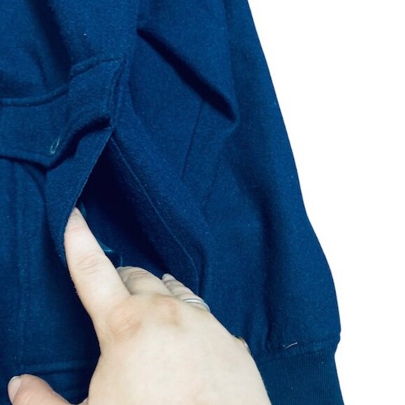 Crooks and Castles Navy Blue Embroidered Wool Jacket Large - Picture 4 of 6